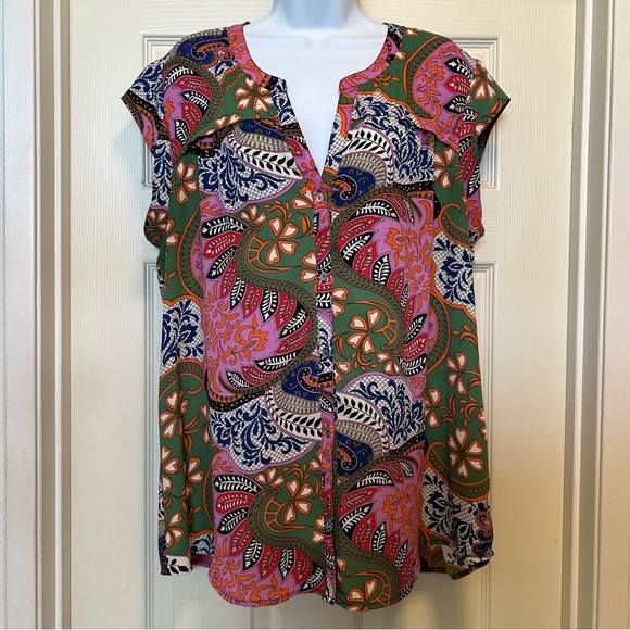 Colorful Paisley Women's Top - Picture 1 of 8